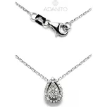 Zlatý briliantový náhrdelník kapka z bílého zlata