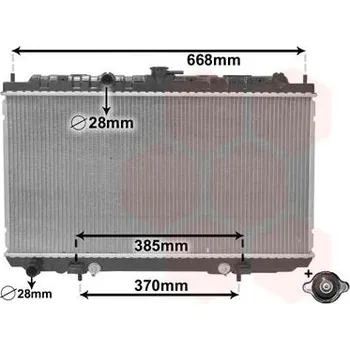 Motor automobilu Chladič, chlazení motoru VAN WEZEL 13002218