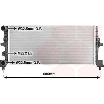 Chladič motoru Chladič, chlazení motoru VAN WEZEL 58012725