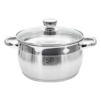 Hrnec Hrnec nerez ¤22x13cm 4,8L MEYERHOFF T2 sklo poklice