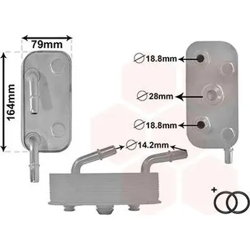 Chladič oleje, automatická převodovka VAN WEZEL 06003559