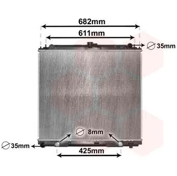 Motor automobilu Chladič, chlazení motoru VAN WEZEL 13002399