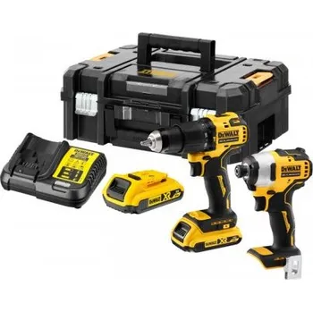 Aku bezuhlíková kombo sada nářadí 18V 2x2,0 Ah XR DeWALT DCK2062D2T