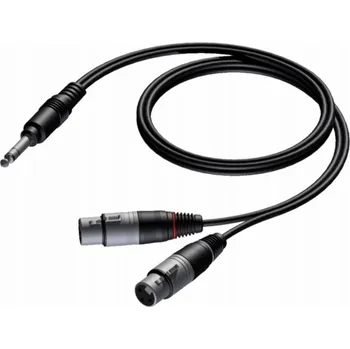 Audio kabel Kabel Procab CAB733/1.5 6,3 mm Jack samec stereo - 2 x XLR samec 1,5 metru