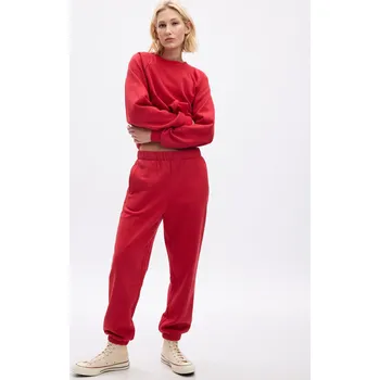 Dámské kalhoty GAP Tepláky boyfriend - Dámské GAP červená 2522224