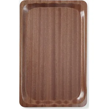 Servírovací podnos, obdélníkový, protiskluzový, laminovaný, AmerBox, GN 1/1, Mahagon, 325x530mm
