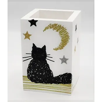 Tužkovník/vařečkovník Kočka a hvězdy (Stojánek na tužky s kočkou)