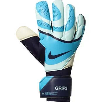 Brankářské rukavice Pánské brankářské rukavice Nike GRIP3 11 Světle modrá, Tmavě modrá, Bílá