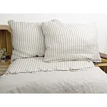 Snový svět Lněné povlečení PRUHY přírodní - 100% LEN Zapínání povlečení: Vázání
