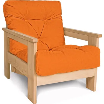 Křeslo Křeslo MEXICO 01 se sklopným opěradlem z masivu/oranžové