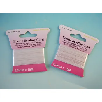 Šňůrka elastická 0,3mm, 10m - bílá 860 160 7691