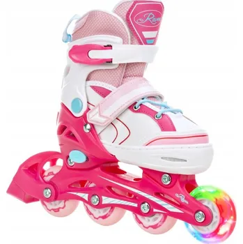 Kolečkové brusle Raven Lia PINK dětské kolečkové brusle - svítící kolo LED EU 27-30 + DÁREK