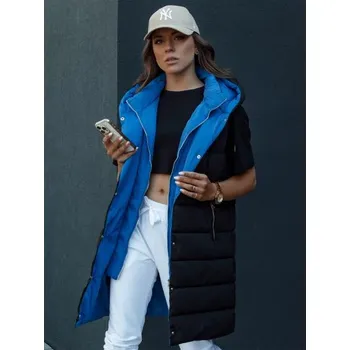 Dámská vesta Dámská dlouhá prošívaná vesta s kapucí CHESTER černá