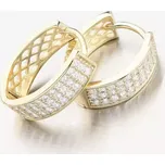 Dámské náušnice stříbro 925 kruhy se zirkony PKL-2185