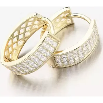 Náušnice Dámské náušnice stříbro 925 kruhy se zirkony PKL-2185