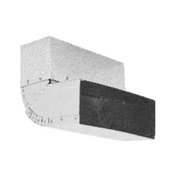 Příslušenství pro vzduchotechniku Karl nastavitelné koleno stěna-strop 45°- 90°- kanál, 150 x 50mm