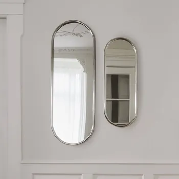 Lampička Zrcadlo AYTM Angui, stříbrná barva, výška 78 cm, sklo, ocel stříbro - Doprava zdarma