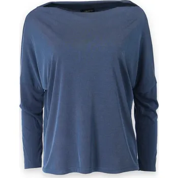 Dámská halenka Halenka dlouhý rukáv U8706 Italie barva: modrá džínová