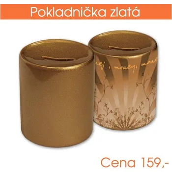 Příruční pokladna Pokladnička zlatá - bez krabičky