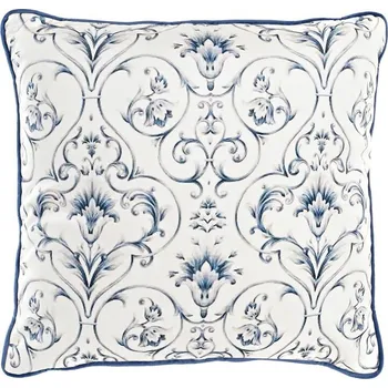 Polštář Polštářek DKD Home Decor Modrá Polyester Bílá Květiny (45 x 10 x 45 cm)