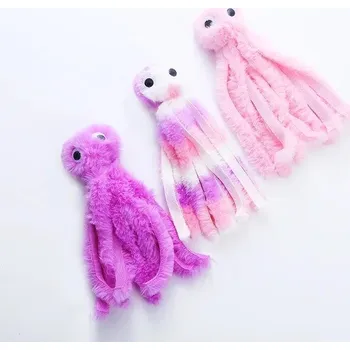 Hračka pro kočku Hračka pro kočky | plyšová chobotnice | hračka pro domácí mazlíčky - 3ks