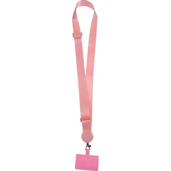 Univerzální šňůrka na mobil s odnímatelným přívěskem | popruh s oddělitelným pouzdrem - růžový