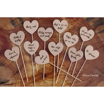 Svatební dekorace Sada zápichů sweet bar