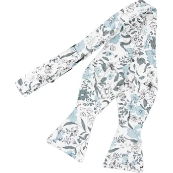 Motýlek Bubibubi Bílý vázací motýlek Pastel Blue