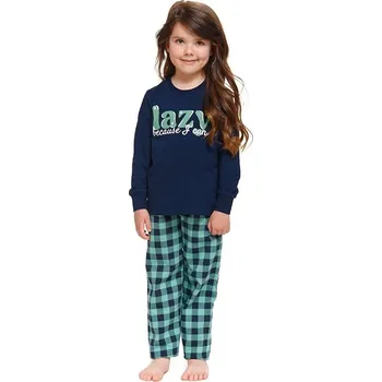 Dívčí pyžamo Dětské pyžamo Lazy tmavě modré 146/152