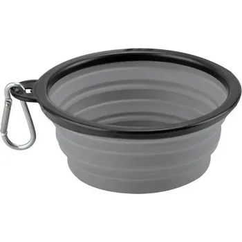 Miska pro psa Multifunkční miska pro psy na vodu a jídlo | skládací cestovní krabička na krmení pro domácí mazlíčky i hračka - Šedá,1000 ml