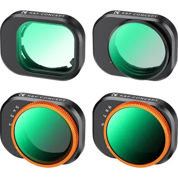 K&F Concept VND + UV +CPL Filter Kits For DJI Mini 4 Pro 4 Pack ND2-32 (1-5 Stops)+ND32-512