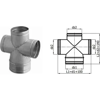 Karl X-kus redukční, průměr 150 / 3 x 125mm