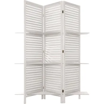 Atmosphera Bílý skládací paraván z MDF, WHITE SCREEN, 120x170 cm