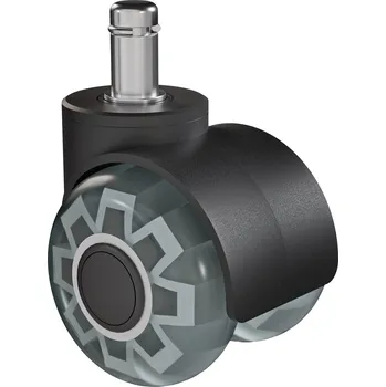 Kolečko Walteco Kancelářské kolečko průměr 50 mm, s čepem průměr 11 mm, transparentní, nosnost 60 kg, 5 ks