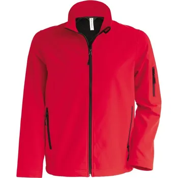 Pánská softshellová bunda Kariban Pánská softshell bunda bez kapuce Červená S