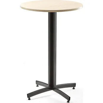 Jídelní stůl Barový stůl SANNA, Ø700x1050 mm, černá/bříza