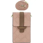 Kabelka na mobil Emboss s popruhem světle růžová