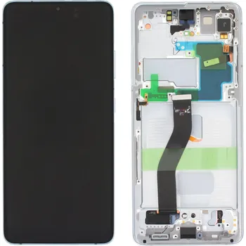 Samsung Sklo a LCD displej pro Samsung Galaxy S21 Ultra 5G / SM-G998, originál, stříbrný