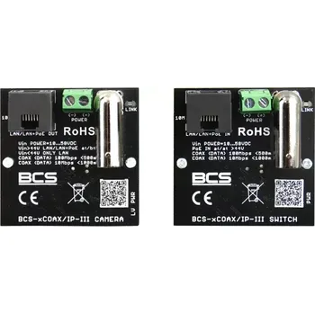 Příslušenství pro kamerový systém CP-PR-163 Sada aktivních převodníků LAN+PoE po koaxiálním kabelu s dosahem 500 metrů - BCS-xCOAX/IP-III (Sada aktivních převodníků LAN+PoE po koaxiálním kabelu s dosahem 500 metrů - BCS-xCOAX/IP-III)
