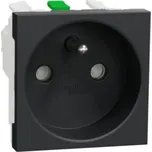 SCHNEIDER ELECTRIC SCHNEIDER Zásuvka Unica 250V/16A 2P+E, clonky, bezšroubová, antracit NU305954E