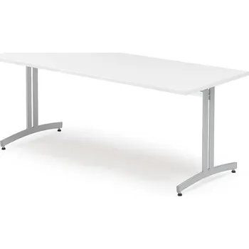 Jídelní stůl Stůl SANNA, 1800x800x720 mm, stříbrná/bílá