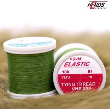 Rybářský prut Hends vázací nit Elastic - VNE 205 - 0,08mm 91m olivově zelená