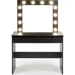 Toaletní stolek HOLLYWOOD s LED osvětlením 94 cm černý