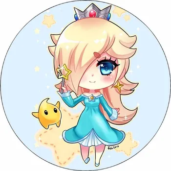 Přisada na vaření a pečení Jedlý papír princezna v modrých šatech 19,5 cm