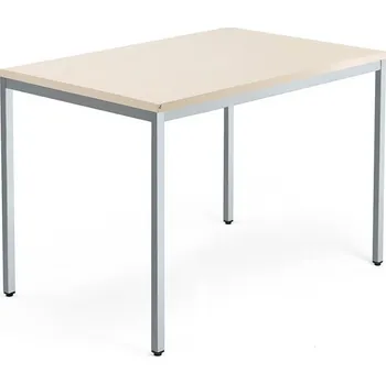 Psací stůl Psací stůl QBUS, 4 nohy, 1200x800 mm, stříbrný rám, bříza