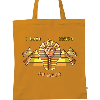 BIO plátěná taška s potiskem I love Egypt