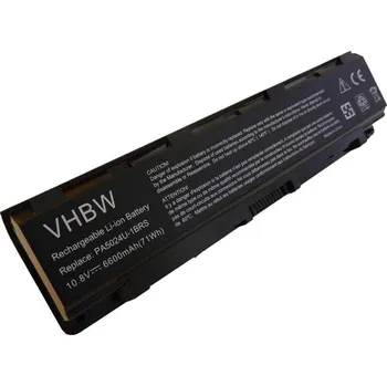 Baterie k notebooku VHBW Baterie pro Toshiba Satellite C800 / L850 / M840 / P840, 6600 mAh