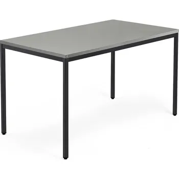 Psací stůl Psací stůl QBUS, 4 nohy, 1400x800 mm, černý rám, světle šedá