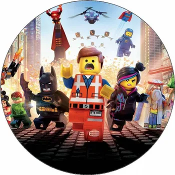 Jedlá dekorace na dort Jedlý papír Lego hrdinové 19,5 cm