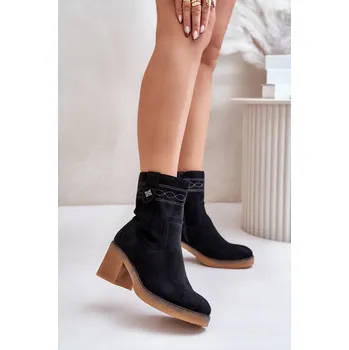 Dámská zimní obuv Boty na podpatku model 201167 Step in style 38